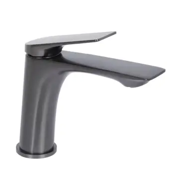 Смеситель для раковины Qtap Vlasta New QTVLA270GMB45641 латунный с PVD-покрытием, цвет оружейная сталь (QTVLA270GMB45641)