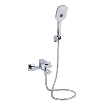 Смеситель для ванны Qtap Gemini QTGEM259CRM45681 латунный хромированный с душевым гарнитуром (QTGEM259CRM45681)