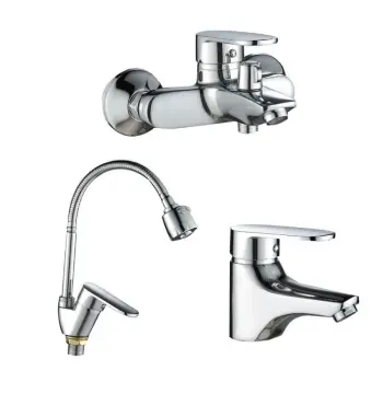 Набор смесителей Lidz 001F10061008F4 Tani хромированный для ванны, раковины и кухни (SD00052009)