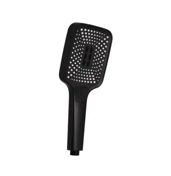 Лейка для ручного душа Qtap Rucni QTRUC125BLM45955 пластиковая черная матовая прямоугольная 140×110 мм с 3 режимами (QTRUC125BLM45955)
