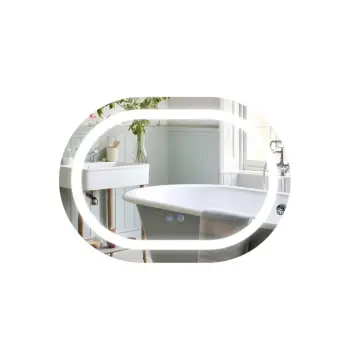 Дзеркало Qtap Gemini 650х900 з LED-підсвічуванням Touch, з антизапотіванням, з димером, рег. темп. кольору (3000-6500K) QT2578R6590