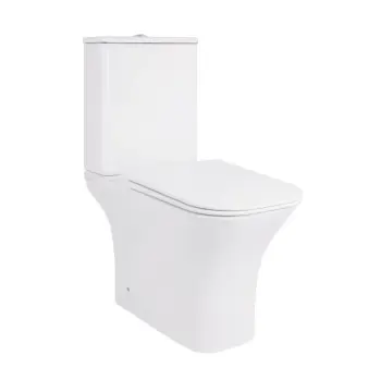 Унитаз-компакт Qtap QT24221215AW Presto Quadro керамический белый безободковый с сиденьем Soft-close (QT24221215AW)