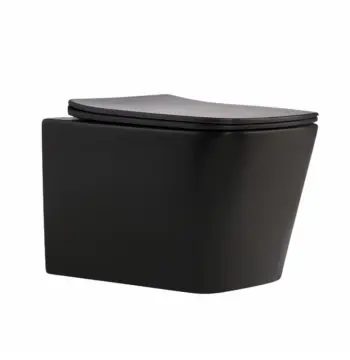 Унитаз подвесной Qtap Tern New Ultra Quiet керамический матовый черный безободковый с сиденьем Soft-close (QT17332303ASMB)