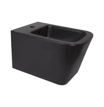 Подвесное биде Qtap QT17551303GMB Tern New керамическое черное матовое с отверстием под смеситель (QT17551303GMB)