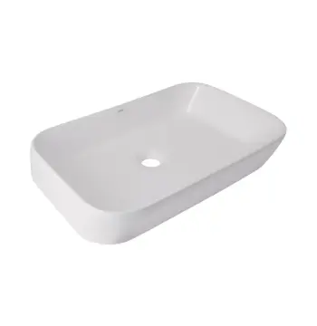 Раковина-чаша Qtap QT14112243WN Scorpio керамическая белая накладная прямоугольная 550×390×120 мм (QT14112243WN)