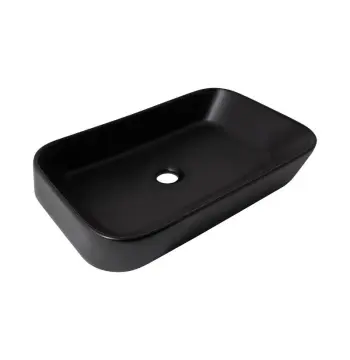 Накладная раковина-чаша Qtap QT14112243MBN Scorpio 550×390×120 мм керамическая черная матовая (QT14112243MBN)