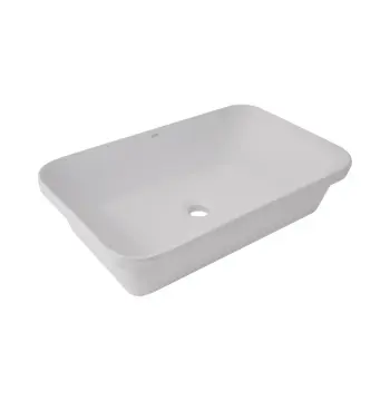 Раковина Qtap Scorpio керамическая белая врезная 615×390 мм (QT1411K491WN)