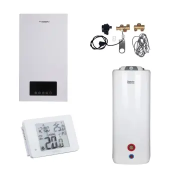 Комплексне рішення Thermo Alliance для котельні: електричний котел 6 кВт + комплект підключення бойлера + комбінований підлоговий водонагрівач 100 л
