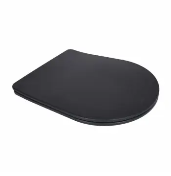 Сиденье для унитаза Qtap SD00053476 Robin / Scorpio дюропластовое черное матовое быстросъемное с микролифтом (QTSC179MB47352)