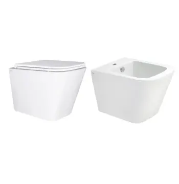 Комплект 2 в 1 Qtap Tern керамический белый подвесной с технологией Ultra Quiet (QT1733052EUQW47437)