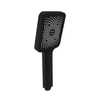 Лейка для ручного душа Lidz LDNIA33BLM47557 Niagara 33 пластиковая черная матовая прямоугольная однорежимная 145×95 мм (LDNIA33BLM47557)