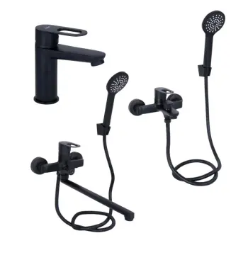 Набор смесителей Lidz 001BlackLidz Latwa черный 3 в 1 (LDLAT001BLA4541847573)