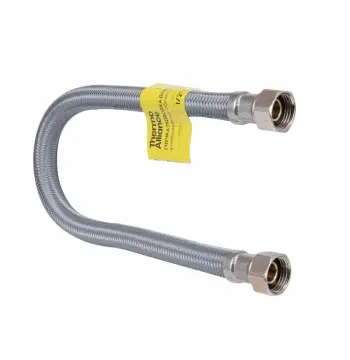 Гнучка підводка для води Thermo Alliance Forte D10 нейлонова посилена 20 см 1/2"х1/2" ВВ (TAF383W20)
