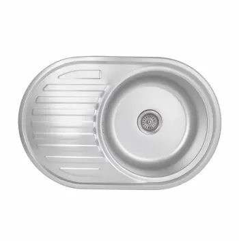 Кухонная мойка Brinex 7750 нержавеющая micro decor с крылом, 0, 8 мм (BRIN7750MDEC08)