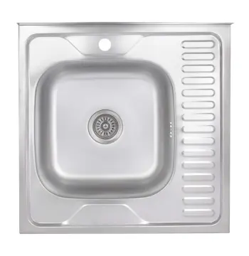 Кухонная мойка Brinex 6060-L 0,6 мм Satin (BRIN6060LSAT06)