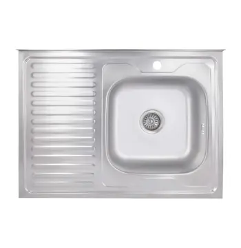 Кухонна мийка Brinex 6080-R 0,6 мм Satin (BRIN6080RSAT06)