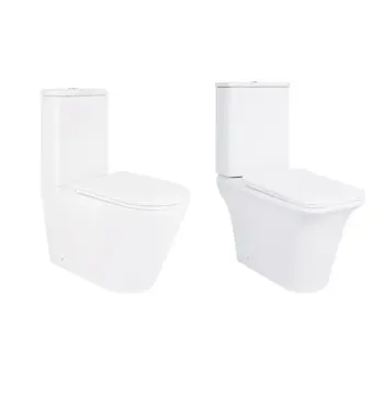Акционный набор унитазов 2-в-1 Qtap QT14222125AUQW Scorpio Ultra Quiet + Kalao Rimless белый напольный (QT14222125AUQW48039)