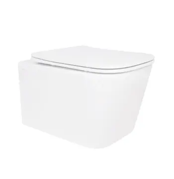 Унитаз подвесной Qtap Crow белый безободковый с дюропластовым сиденьем Slim Soft-close и Quick Release (QT05335171RW)