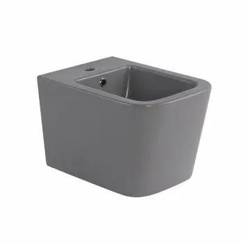 Біде підвісне Qtap QT17551303GSG Tern керамічне матове кам'яно-сіре (QT17551303GSG)