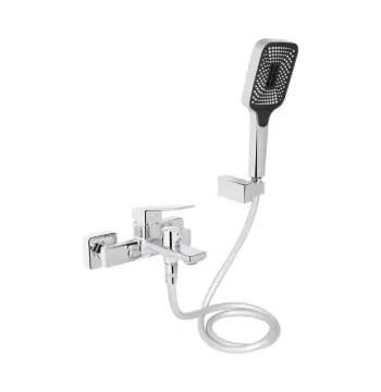 Смеситель для ванны Qtap Capricorn QTCAP3060102C48222 латунный хромированный с душевым гарнитуром (QTCAP3060102C48222)