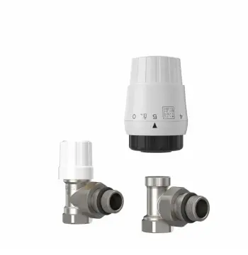 Термостатический комплект для радиатора Thermo Alliance Forte TAF300G15 латунный угловой 1/2" с преднастройкой и антипротечкой (TAF300G15)