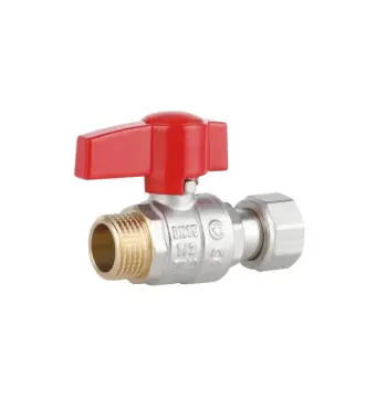 Кран шаровый Thermo Alliance Standart латунный прямой 1/2" ВН с накидной гайкой PN40 (TAS261W15)