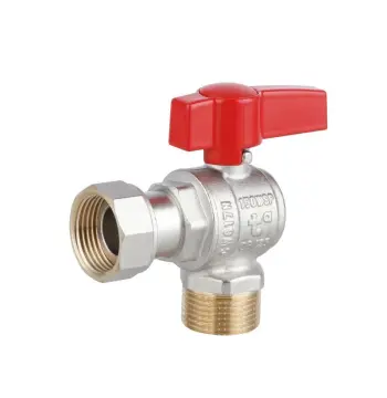 Кран шаровый Thermo Alliance Standart PN40 латунный угловой 3/4" ВН с накидной гайкой (TAS224W20)