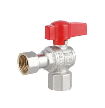 Кран шаровой Thermo Alliance Standart TAS223W15 латунный угловой с накидной гайкой 1/2" ВВ PN40 (TAS223W15)