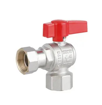 Кран шаровый Thermo Alliance Standart PN40 латунный угловой 3/4" ВВ с накидной гайкой (TAS223W20)