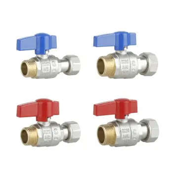 Комплект прямых кранов Thermo Alliance 1/2ВН-3/4ВН Standart 1/2"ВН-3/4"ВН латунный с накидной гайкой для подключения котла (TAS262RBW1520)