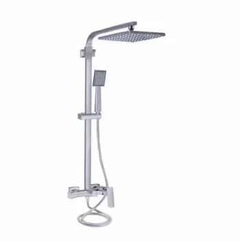 Душевая система Qtap Sloup QTSLO53103KNC49198 латунная хромированная с изливом на три потребителя (QTSLO53103KNC49198)
