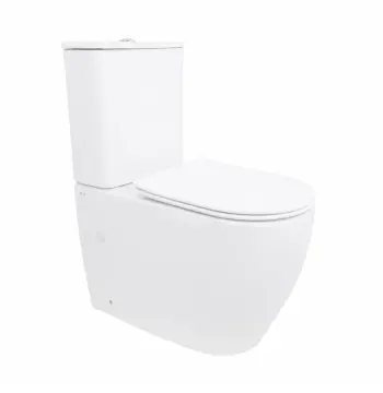 Унитаз-компакт напольный Qtap Evia Ultra Quiet белый безободковый с сиденьем Soft-close (QTEVI27W49258)