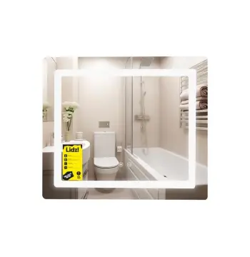 Дзеркало для ванної Lidz Kubis 600×700 мм з LED-підсвічуванням, антизапотіванням та сенсорним димером (LDKU60070049286)