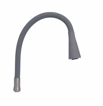 Вилив для кухонного змішувача Lidz Aria 015F31 пластиковий з аератором, нікель/сірий (LDARI2702404749340)