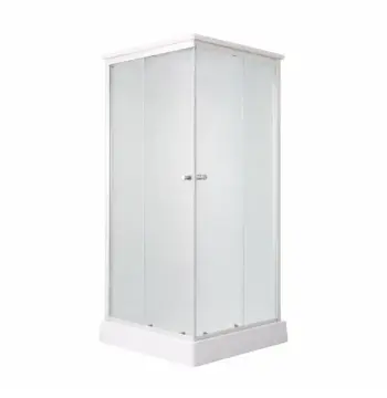 Душовий бокс Lidz Kubis SB90×90 мм.SAT.LOW.FR сатиновий з матовим склом 4 мм та низьким піддоном (LKSB9090SATLOWFR)