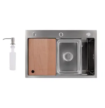 Кухонная мойка Lidz Handmade H6845H интегрированная из нержавеющей стали decor honeycomb (LDH6845HDEC49444)