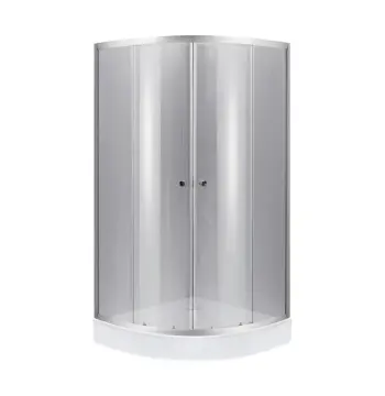 Душова кабіна з піддоном Lidz SD00055614 LLASC9090SLGSET1 сатинова з темним тонованим склом 90×90 мм розсувна чверть кола (LLASC9090SLGSET1)