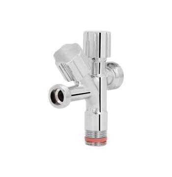 Кран угловой Thermo Alliance Forte двойной вентельный 1/2"Н х 1/2"Н х 3/4"Н, хром TAF187W151520