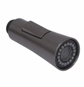 Лійка Qtap Vlasta New пластикова gunmetal black для висувного виливу (QTVLA101538285GMB49651)