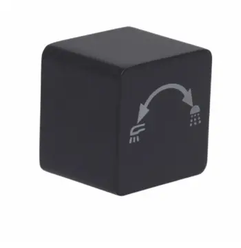 Ручка Qtap Gemini латунна матова чорна для душової системи на три споживача (QTGEM2373030BLA50064)