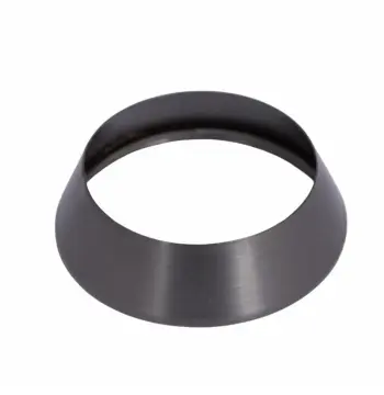Декоративная накладка Qtap Gemini стальная gunmetal black PVD на зажимную гайку картриджа 12×40 мм, 5 мм (QTGEM12405GMB50109)
