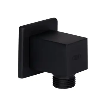 Шланговое подключение Qtap QT809810842857NB Spojeni латунное черное матовое, прямоугольное (QT809810842857NB50152)