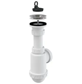 Сифон для кухни ALCA PLAST A441 1 1/2" d70 нержавеющая сталь без выпуска
