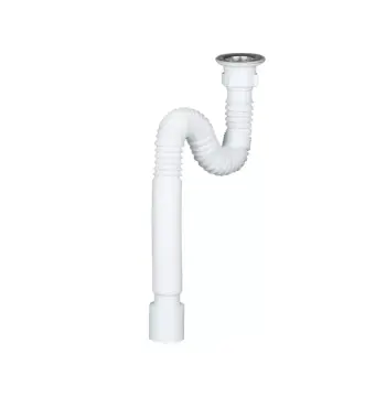 Сифон 1/240/50 для мойки гофрированный Soloplast Г0106 из нержавеющей стали с выпуском 1 1/2"x40/50 (1003937)
