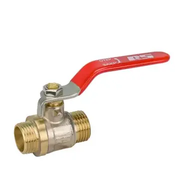 Кран кульовий STA 1/2" ЗЗ (червона ручка) НІК.