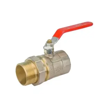 Кран кульовий з американкою STA 1 1/4" (червона ручка) НІК.