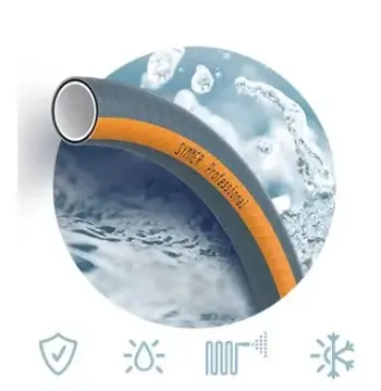 Шланг PROFESSIONAL Ø 3/4" 50м, 4х сл. (сірий з жовтою смугою)