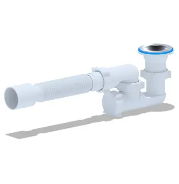 Сифон для душового піддону ANI-plast Е216 регульований 1 1/2" x 40 з гнучкою трубою 375 x 40/50