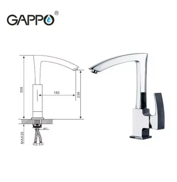 Змішувач для кухні GAPPO G4007, хром