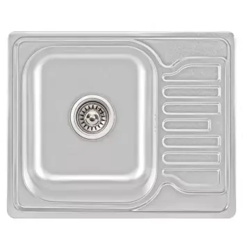Кухонна мийка WEZER 5848(08) Satin 580x480x180 мм + сифон